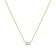 Load image into Gallery viewer, Dainty Gold Angel Number Necklace