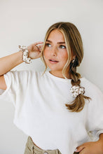 Load image into Gallery viewer, Autumn Lace Trimmed Oversized Scrunchie