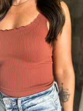 Load image into Gallery viewer, Everyday Tank Ruffle Mahogany