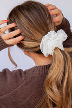 Load image into Gallery viewer, White Lace Scrunchie
