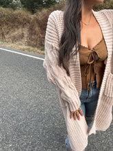 Load image into Gallery viewer, October Mornings Cable Knit Cardi