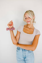 Load image into Gallery viewer, Cranberry Rose Jumbo Scrunchie