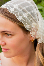 Load image into Gallery viewer, Cream Lace Hair Scarf