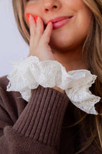 Load image into Gallery viewer, White Lace Scrunchie
