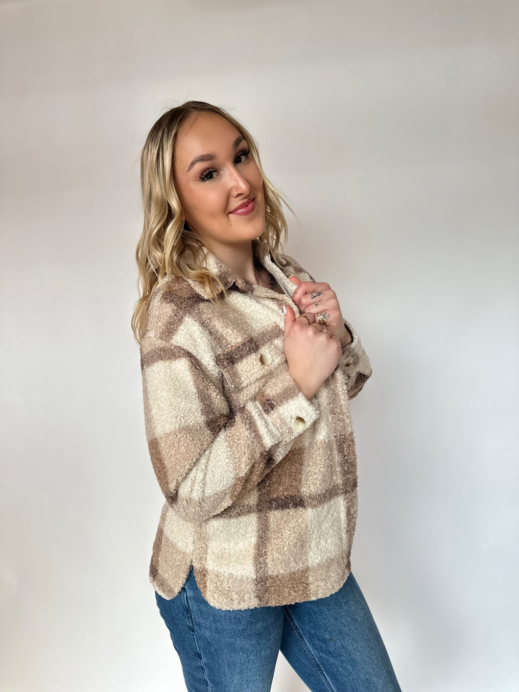 Cozy Mindset Shacket Taupe