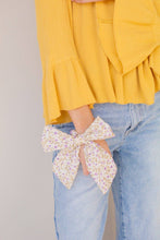 Load image into Gallery viewer, Lilac Fields Long Bow Scrunchie
