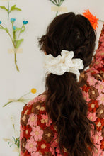 Load image into Gallery viewer, Ivory Eyelet Jumbo Scrunchie
