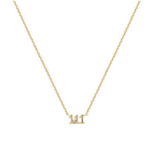 Load image into Gallery viewer, Dainty Gold Angel Number Necklace
