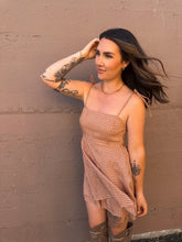 Load image into Gallery viewer, Peach Bourbon Gingham Romper
