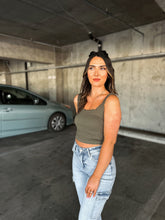 Load image into Gallery viewer, Everyday Tank Ruffle Straps Olive
