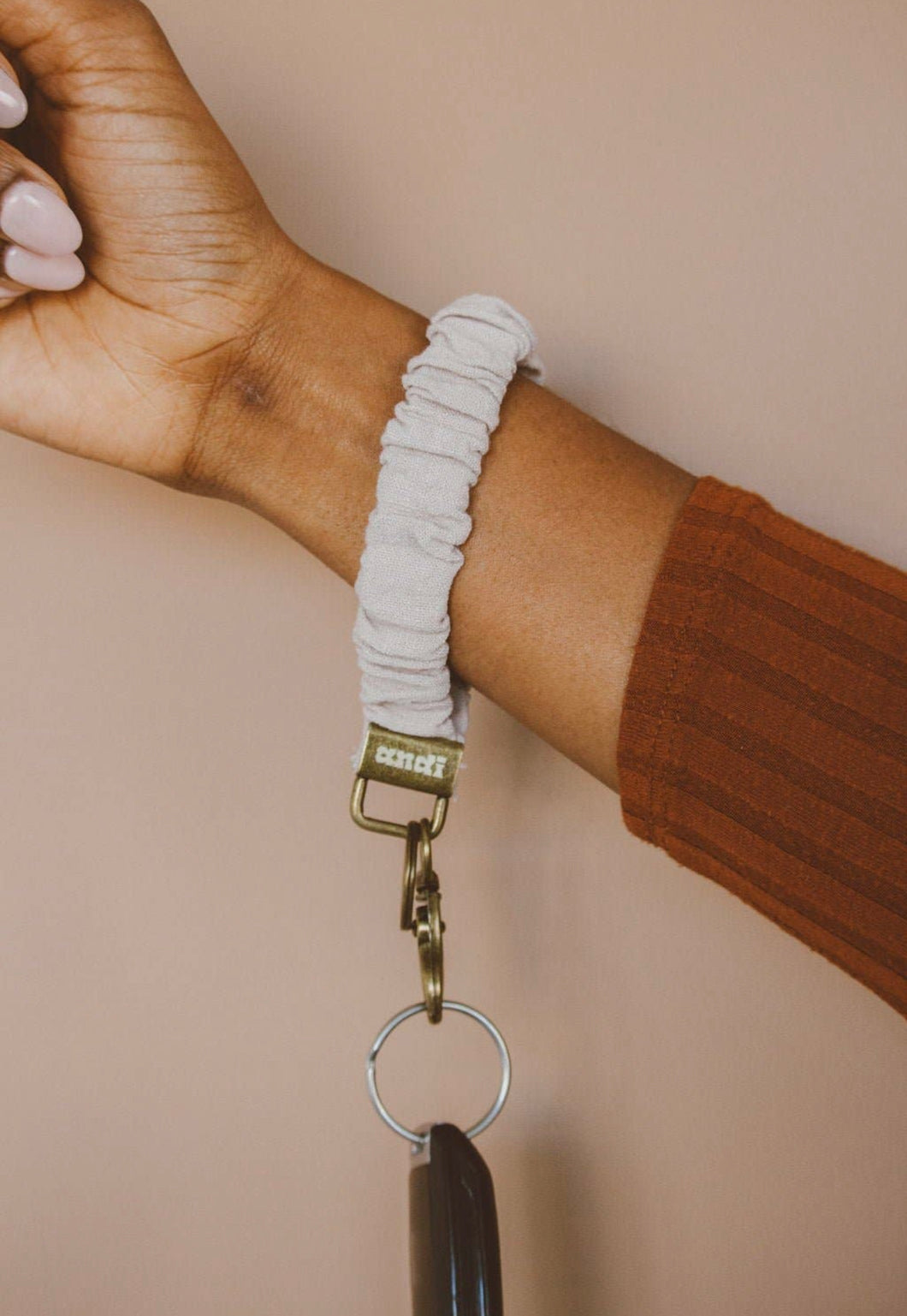 Linen Scrunchie Keychain