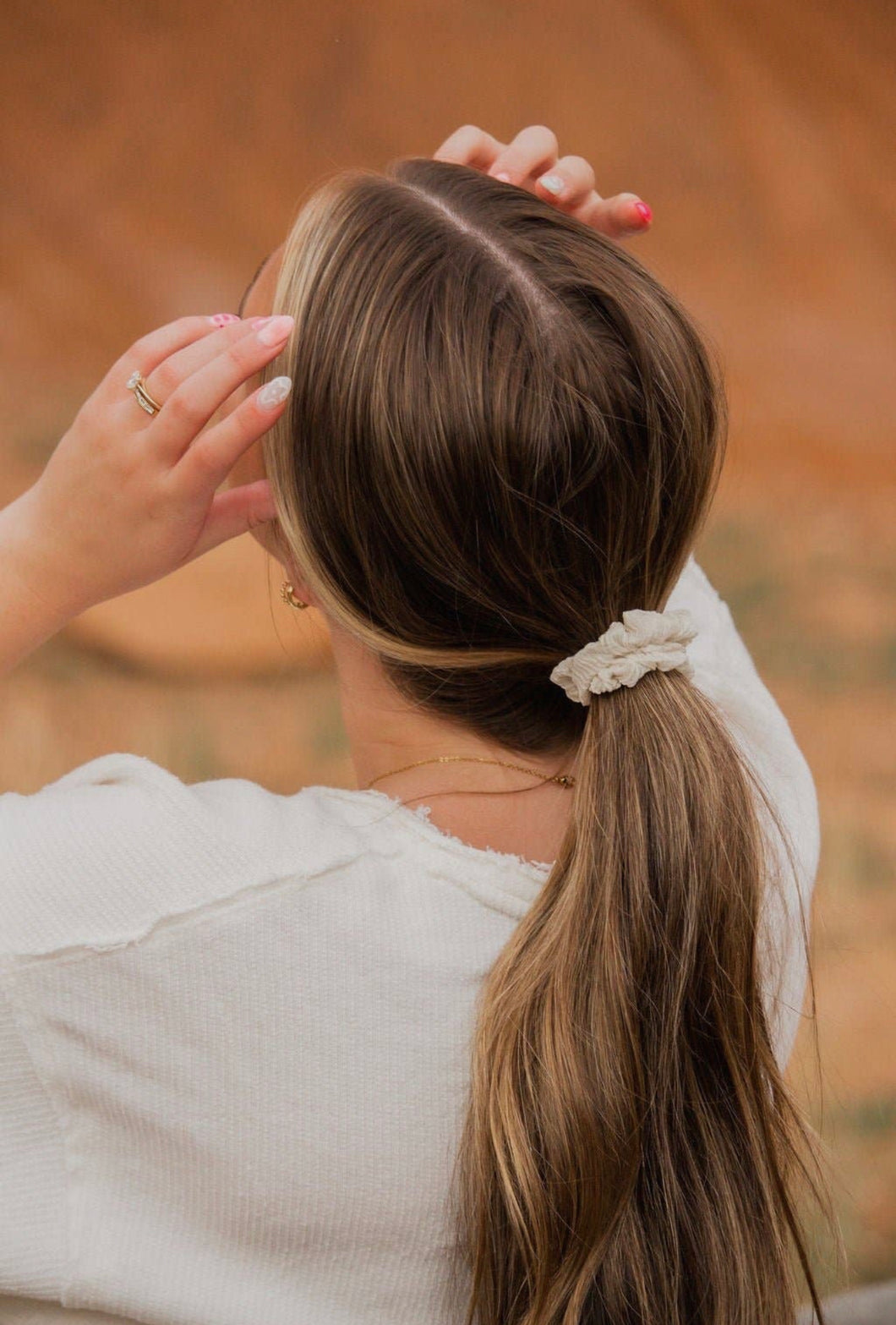 Crinkle Scrunchie Cream