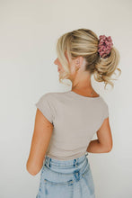 Load image into Gallery viewer, Cranberry Rose Jumbo Scrunchie
