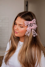 Load image into Gallery viewer, Scallop Lace Bow Clips (2-pack)
