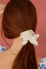 Load image into Gallery viewer, Double Ruffle Eyelet Scrunchie
