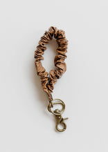 Load image into Gallery viewer, Brown Leather Scrunchie Keychain
