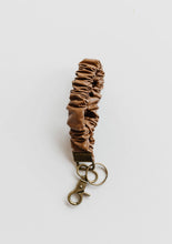 Load image into Gallery viewer, Brown Leather Scrunchie Keychain
