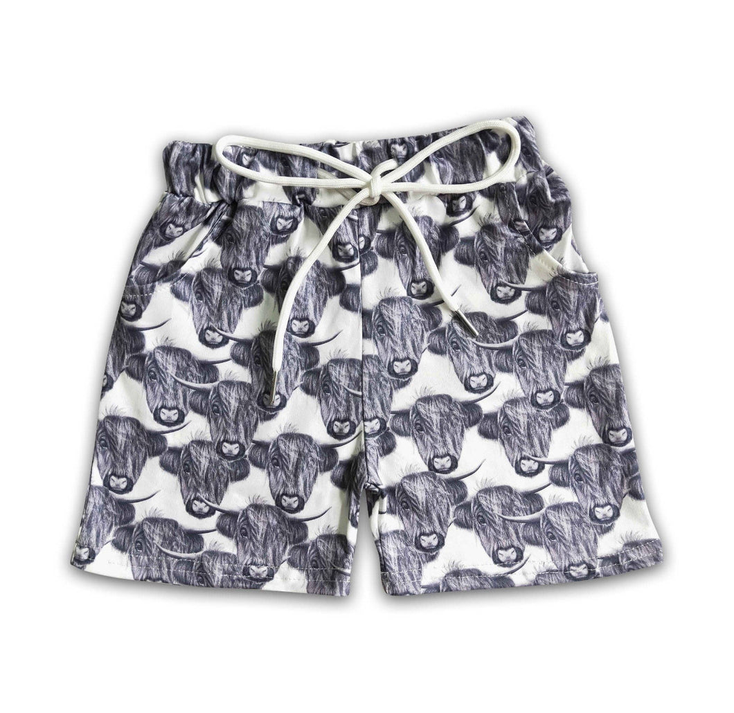 Highland Cow Mini Dude Shorts