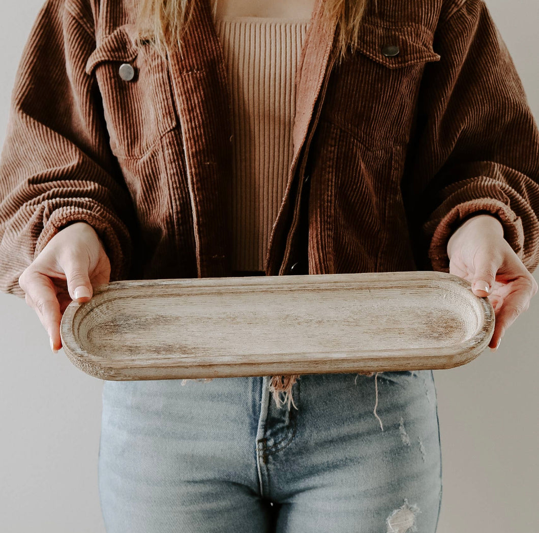 Rustic Wood Tray Large