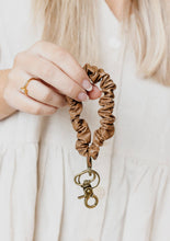 Load image into Gallery viewer, Brown Leather Scrunchie Keychain
