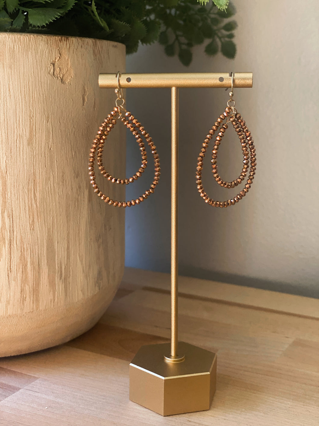 Bronze Teardrop Earring